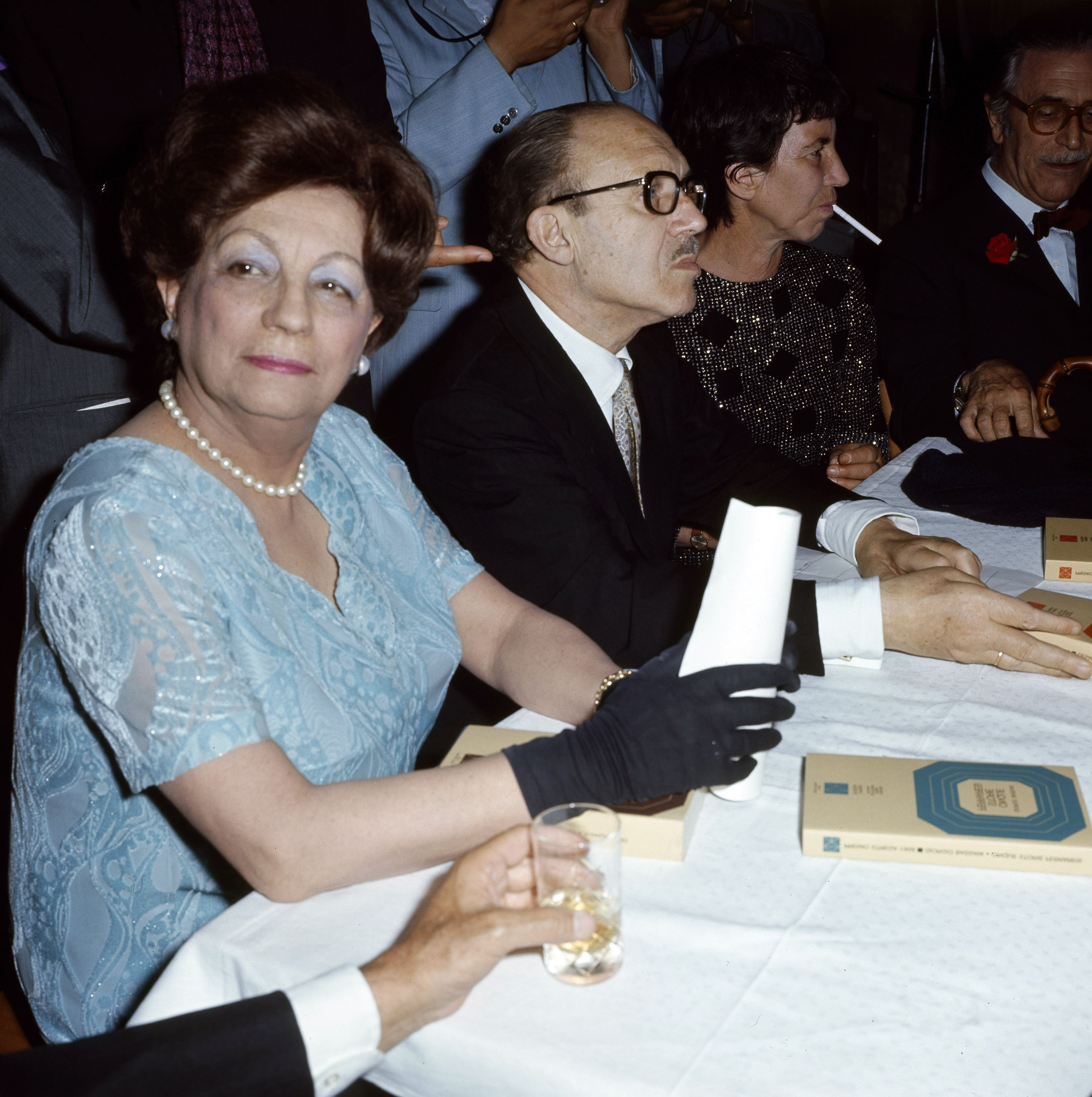 Mari​a Bellonci, Guido Piovene, Nat​alia Ginzburg e Mario Soldati, cerimonia Premio Strega 1968