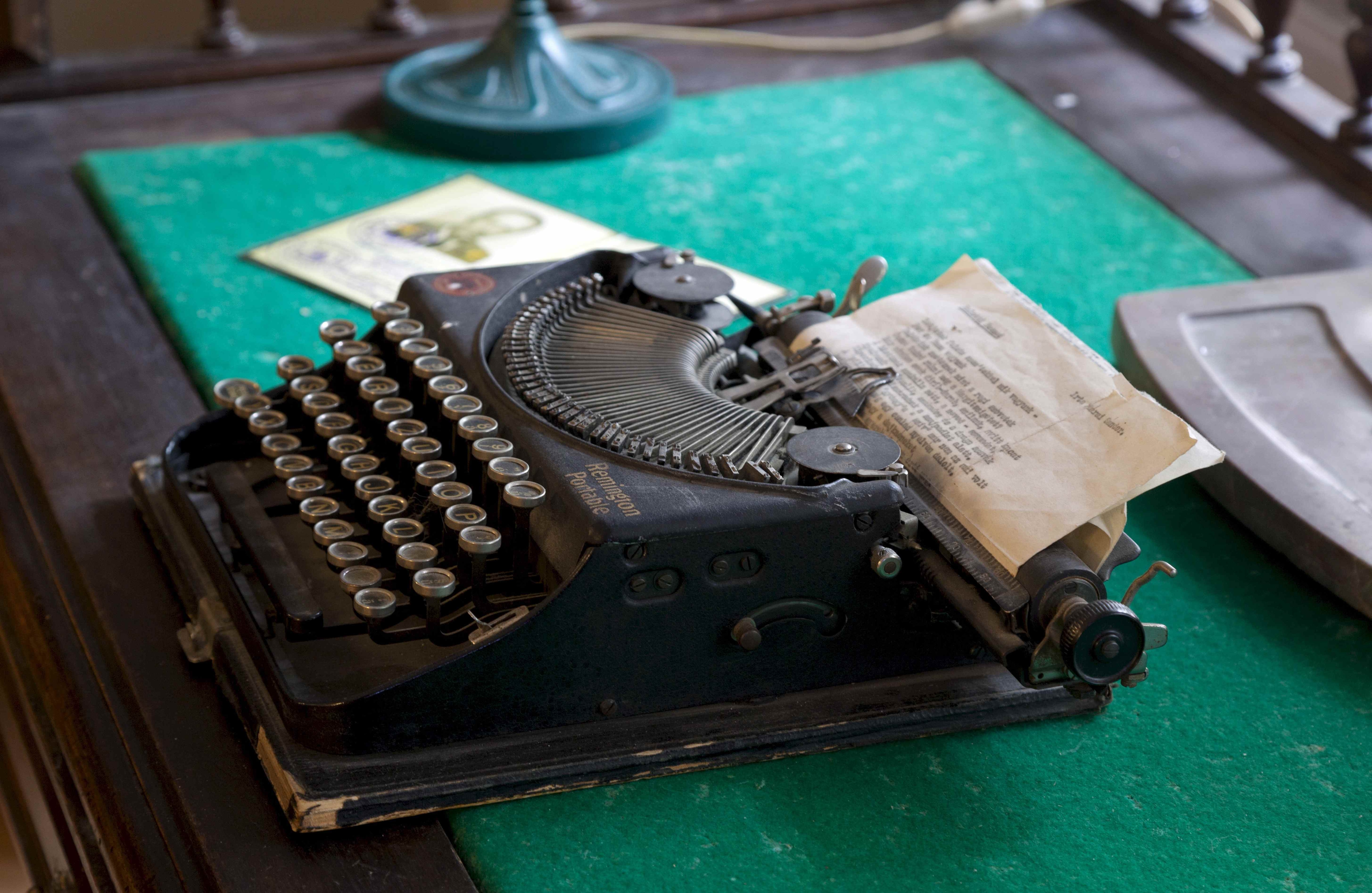 La macchina da scrivere di Sandor Marai nella sua casa museo in via Maesiarska a Kosice in Slovacchia